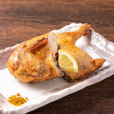 ひな鶏半身揚げ